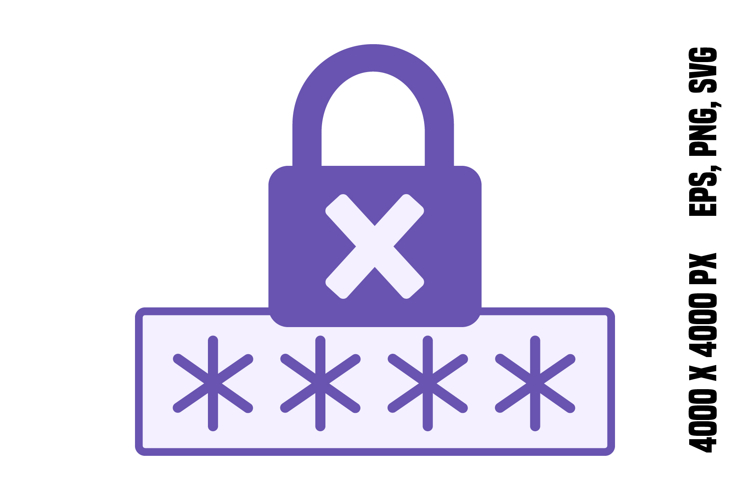 Colored Wrong Password Icon