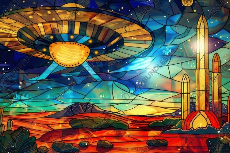Stained Glass Texture Image 21