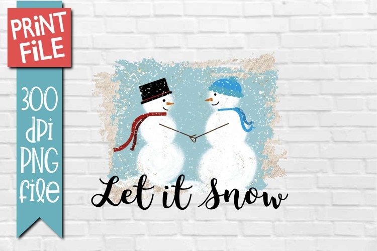 Winter Snowman Sublimation Design