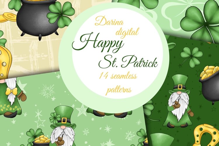 St Patrick gnomes patterns example image 1