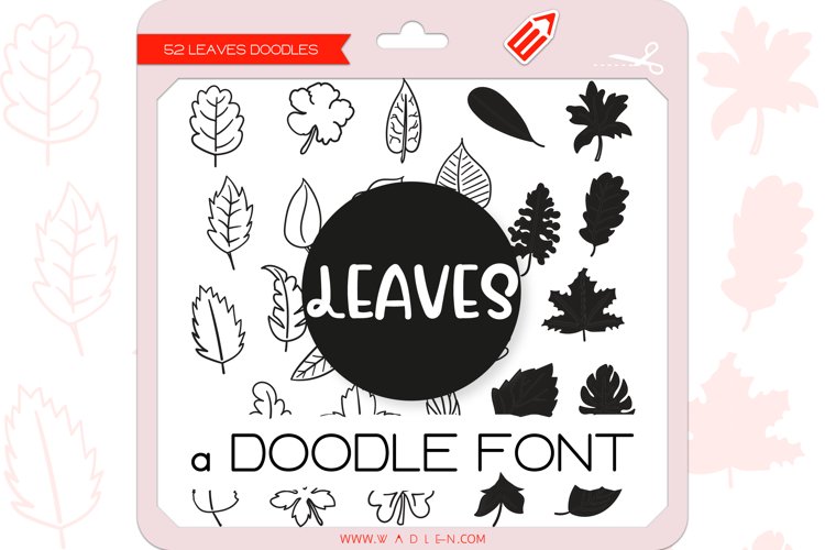 Leaves Doodles - Dingbats Font example image 1