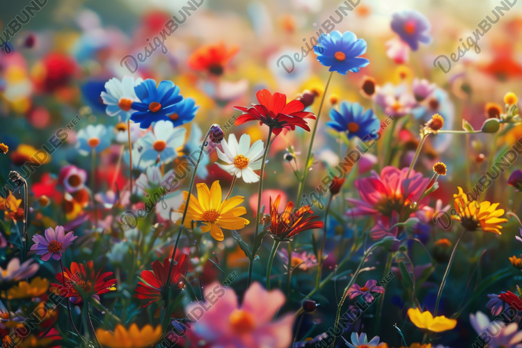 Wildflowers Background Wallpaper