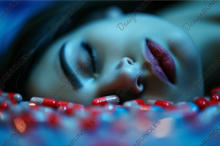 Sedative Addiction to sleeping pills. Generate ai