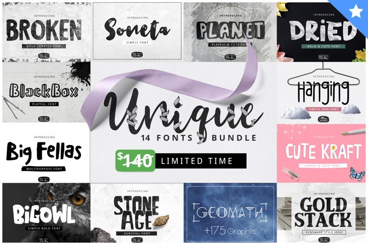 Unique Font Bundles by YandiDesigns example image 1
