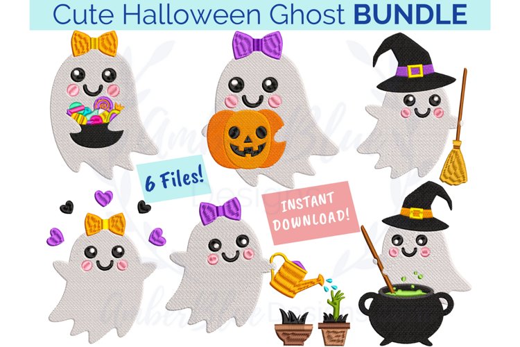 Cute halloween ghost embroidery design bundle 864276 Cute halloween ghost embroidery design bundle 864276