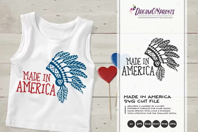 Made in America SVG |Headdress