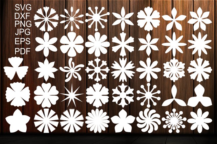 Paper Flower Templates SVG, Flower Center SVG, (211175)