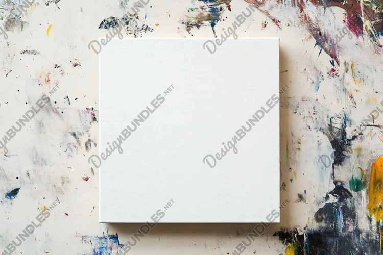 Art White Canvas Mockup