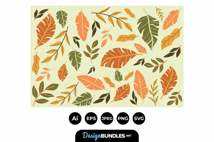Colourful Different Leaves Background