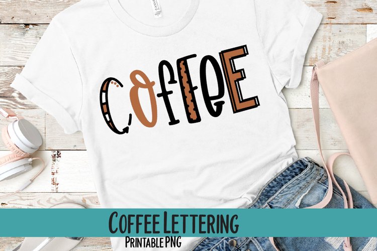 Coffee Typography Sublimation PNG example image 1