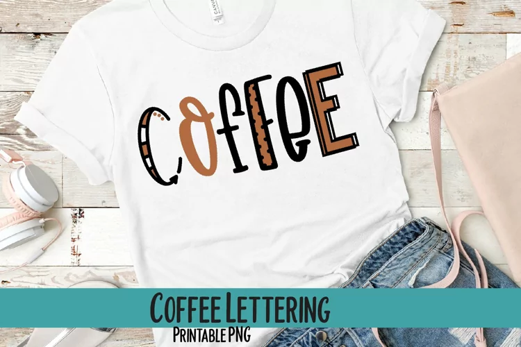 Coffee Typography Sublimation PNG