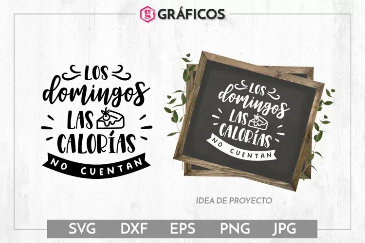 Los domingos las calorías no cuentan SVG - Frases graciosas