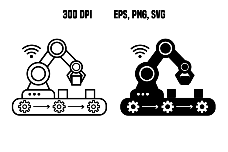 Automated Conveyor Belt Icons