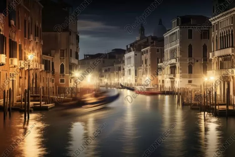 Blurred Grand Canal Background Wallpaper