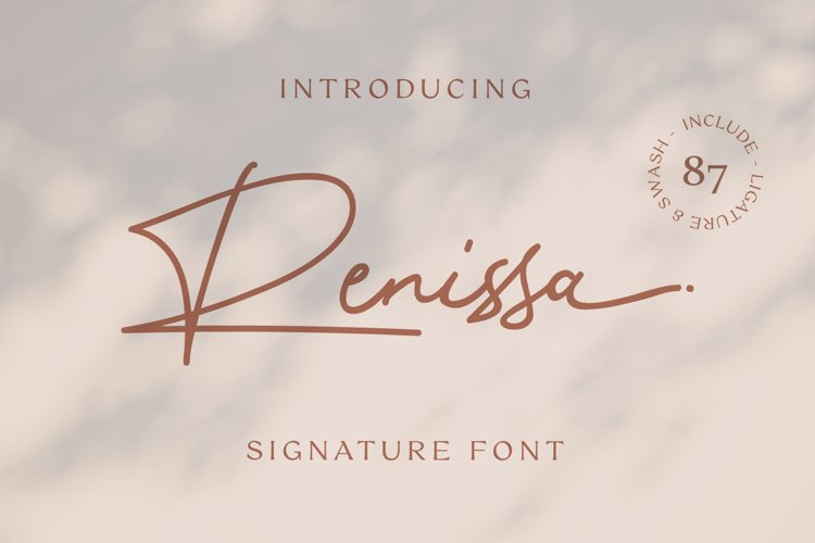 Renissa Signature Font example image 1