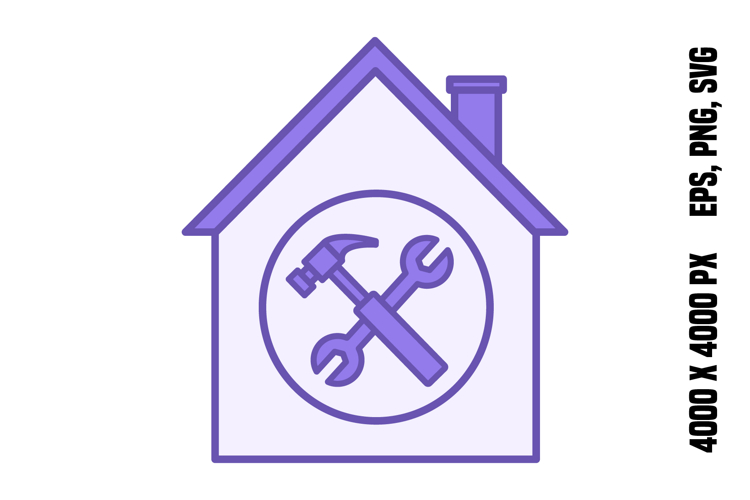 Colored Home Repair Icon