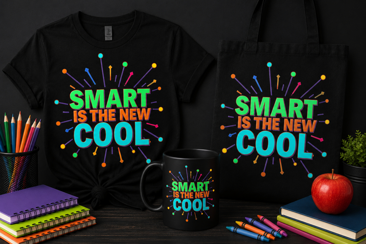 Smart Is the New Cool PNG, Colorful School Design