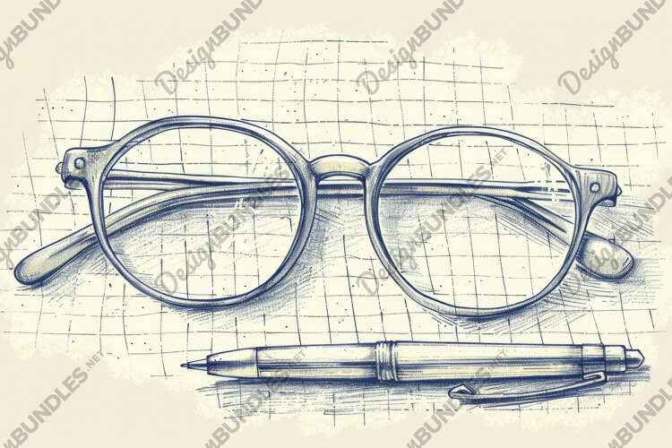 Eyewear Glasses and Pen Background Wallpaper example image 1