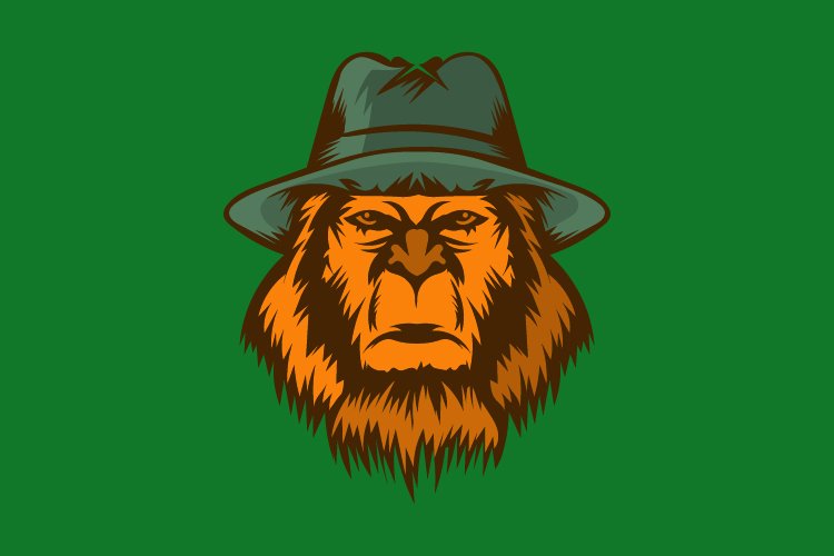 Gorilla adventure vector logo template - Eps 10 example image 1