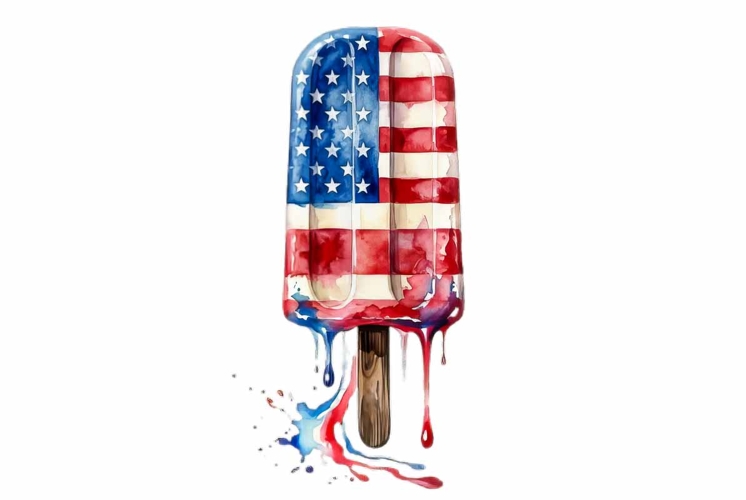 ice cream cone 4th of July Clipart