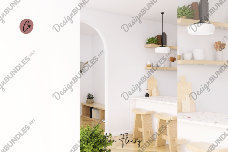 Modern Boho Interior Stock Photo