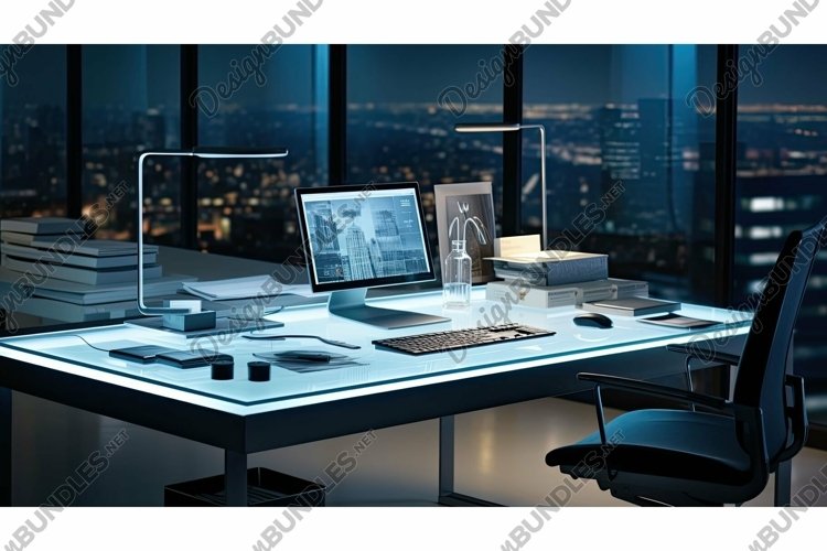 glass light desk