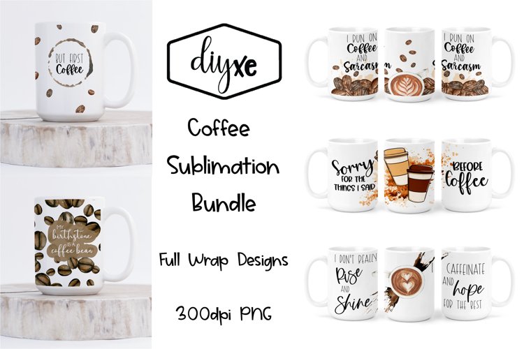 Coffee Sublimation Graphics For Ceramic Mug example image 1