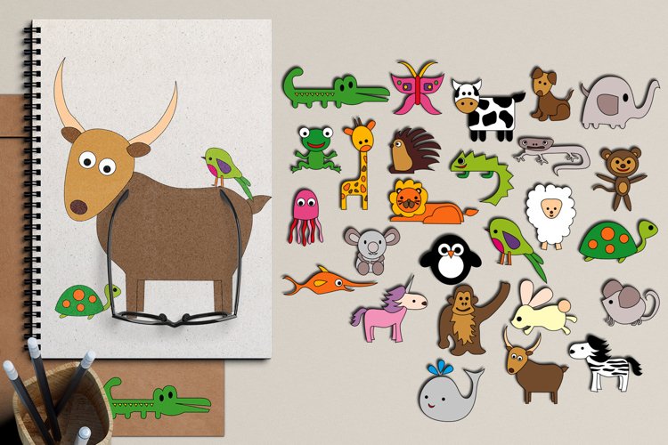 Alphabet animals graphics example image 1