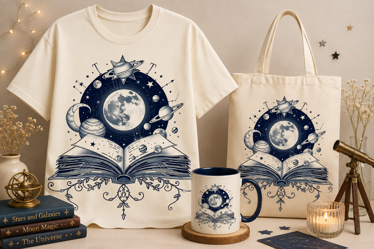 Space Book PNG | Celestial Planets, Moon & Galaxy Clipart