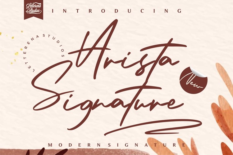 Arista Signature - Modern Signature Font example image 1