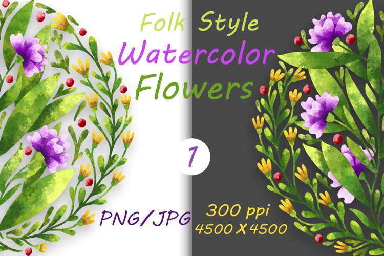 Watercolor Flowers Image 21