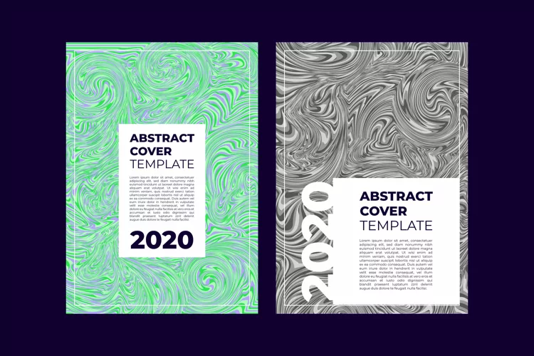 Cover Vector With Colorful Liquid