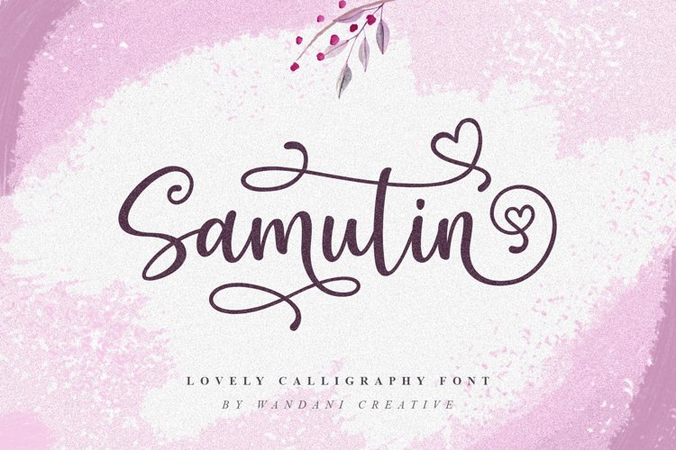 Samutin | Lovely Calligraphy Font example image 1