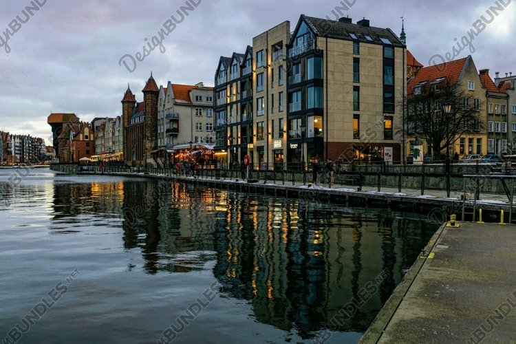 Ancient houses and canal. European architecture