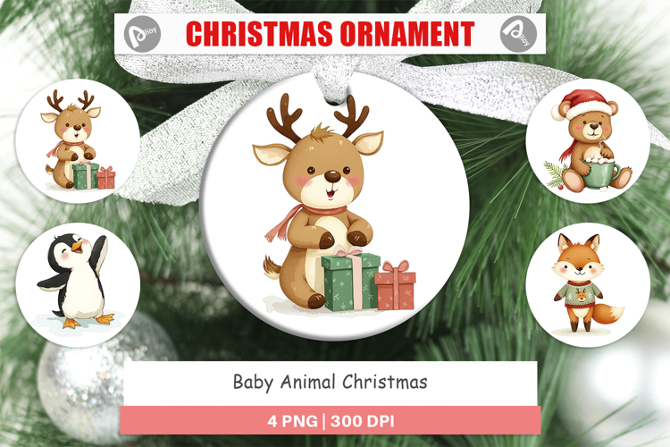 Ornament Baby Christmas Animals