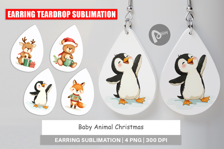 Earring Baby Christmas Animals