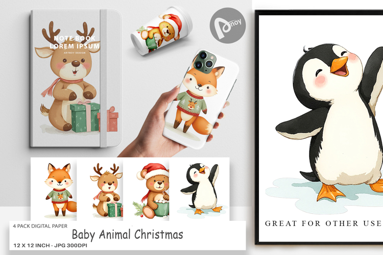 Christmas Watercolor Clipart Image 3