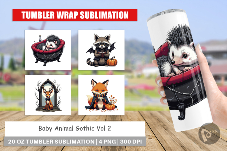 Tumbler Gothic Baby Animals