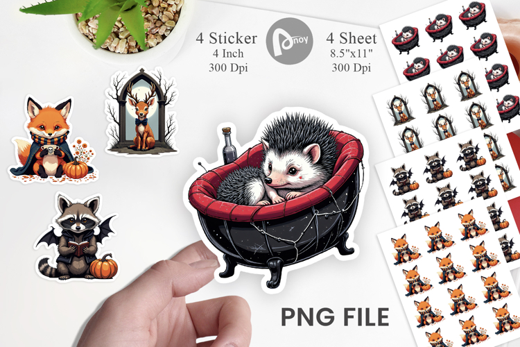 Gothic Baby Animals Sticker