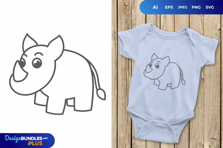 Hippopotamus for Kids T-Shirt Design