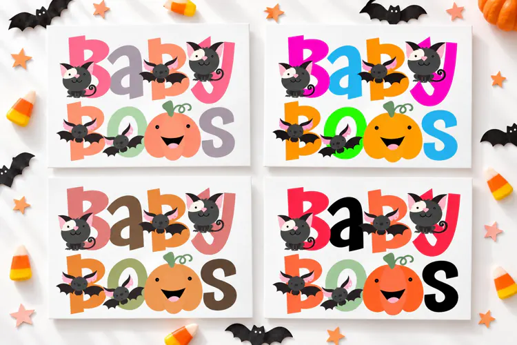 Baby Boos - Cute Halloween Color Font