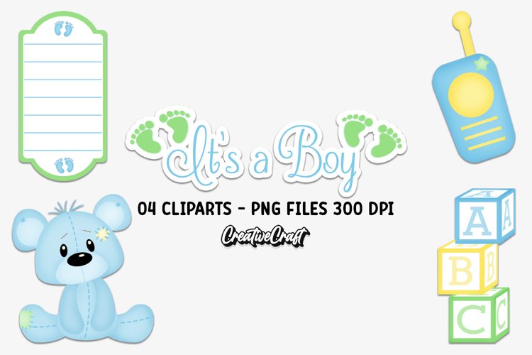Baby Boy Clip Art, baby shower graphics, baby illustrations