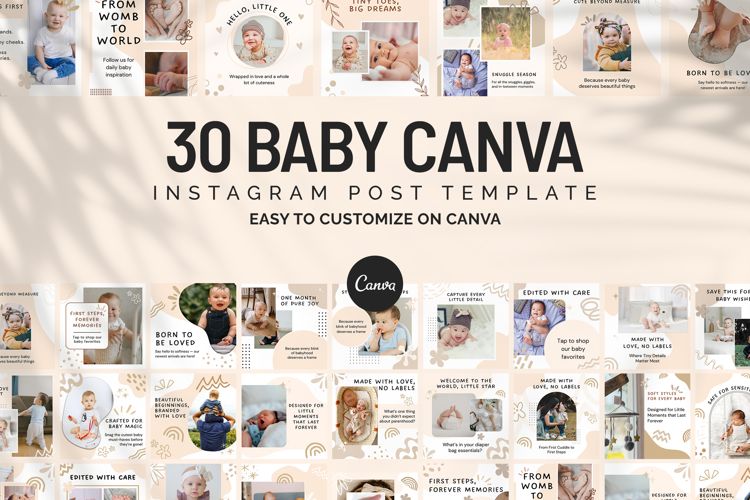 Baby Instagram Canva Social Media Post Templates