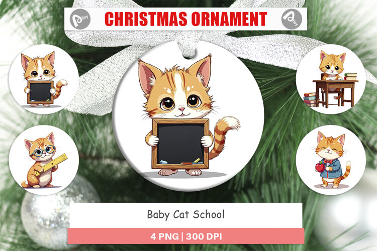 Ornament School Baby Cat example image 1