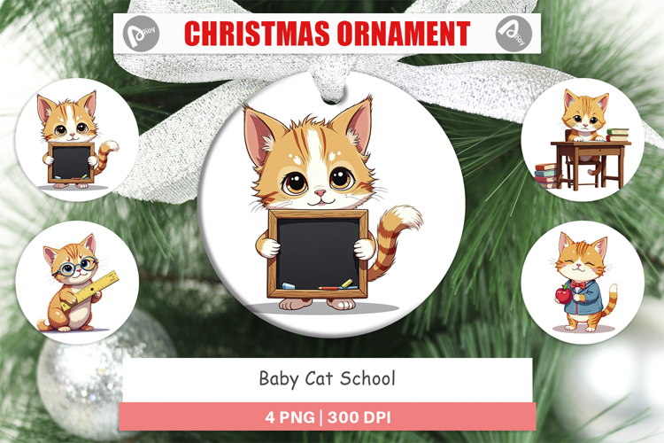 Ornament School Baby Cat