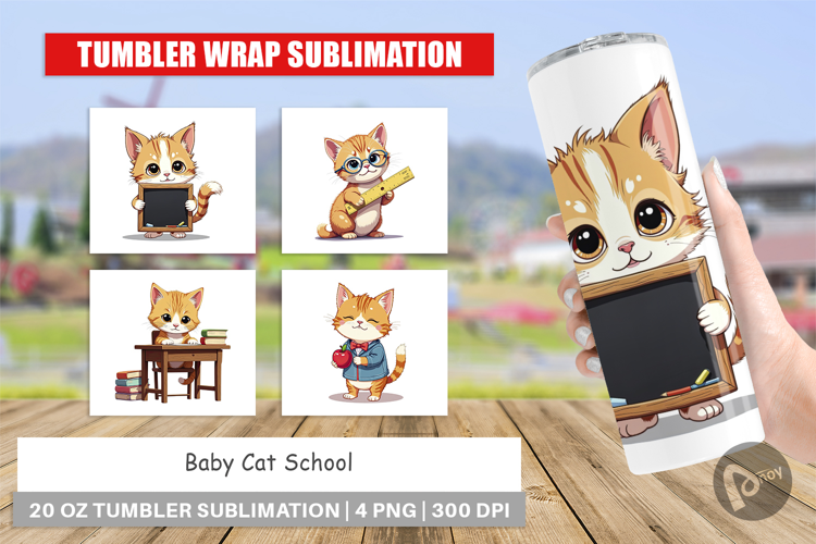 Tumbler School Baby Cat