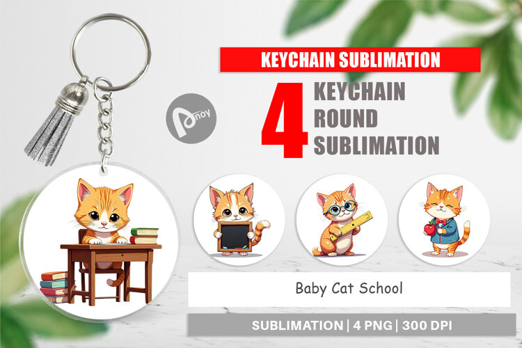 Keychain School Baby Cat example image 1