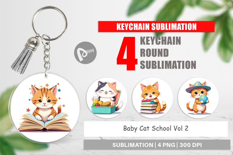 Keychain School Baby Cat