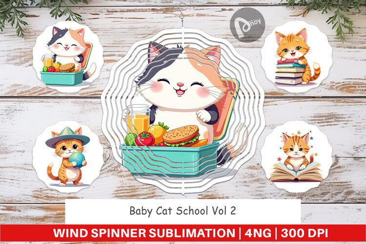 Wind Spinner School Baby Cat example image 1