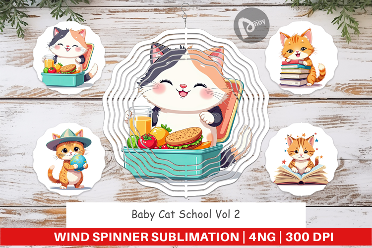 Wind Spinner School Baby Cat